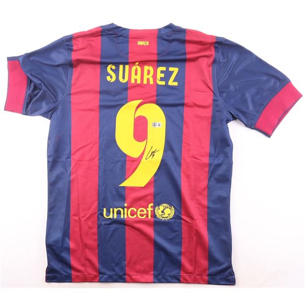 LUIS SUAREZ SIGNED SOCCER JERSEY - BECKETT COA