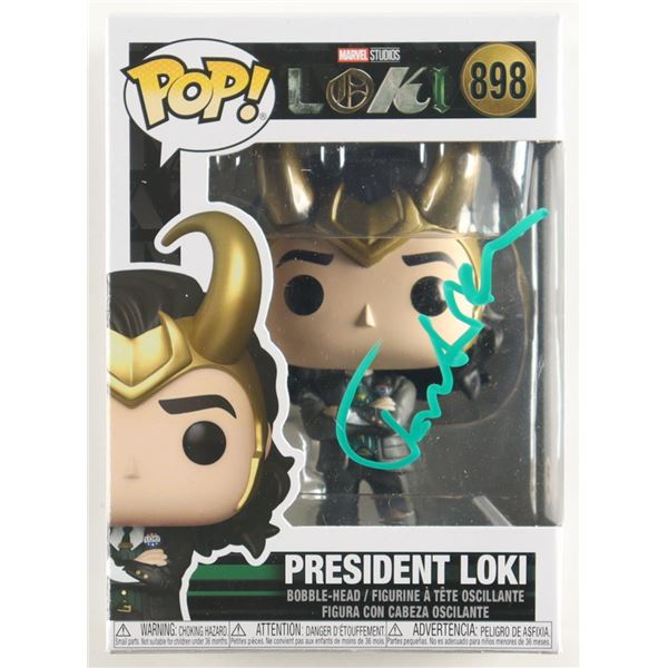 TOM HIDDLESTON SIGNED PRESIDENT LOKI FUNKO POP - PSA COA