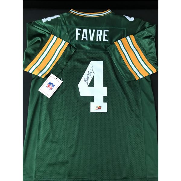 BRETT FAVRE SIGNED GREEN BAY PACKERS CUSTOM JERSEY - ELITE SPORTS COA