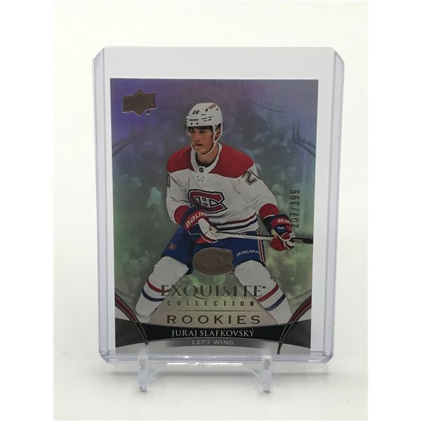 2022-23 UPPER DECK EXQUISITE COLLECTION ROOKIES JURAJ SLAFKOVSKY TRADING CARD 207/399