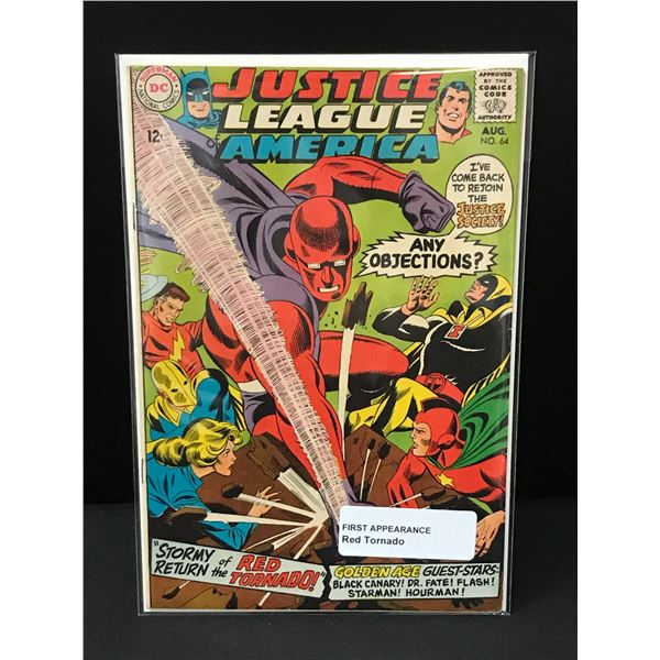 JUSTICE LEAGUE OF AMERICA #64 1ST APP RED TORNADO - DC COMICS