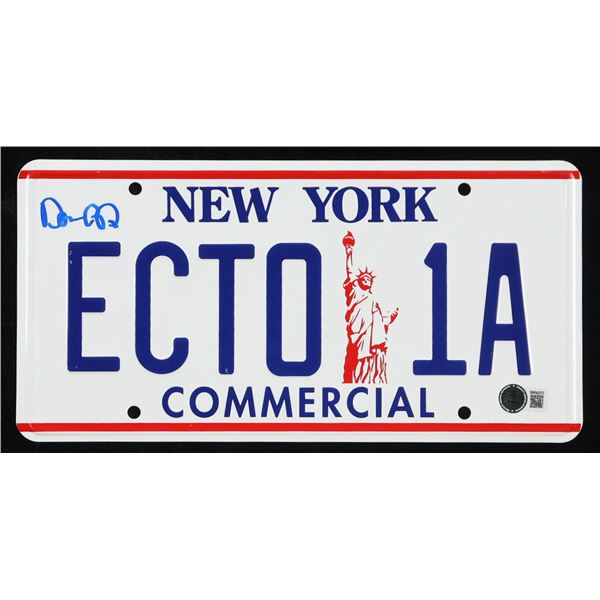 DAN AYKROYD SIGNED ECTO1A GHOSTBUSTER LICENSE PLATE - BECKETT COA