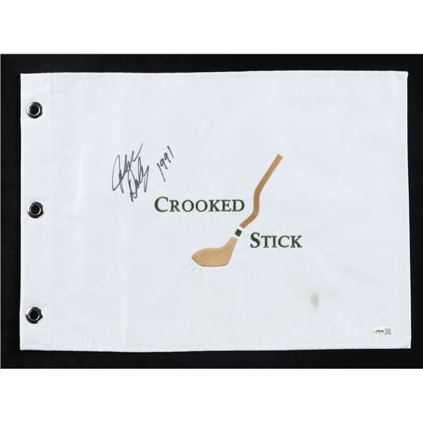 JOHN DALY SIGNED PIN FLAG - JSA COA