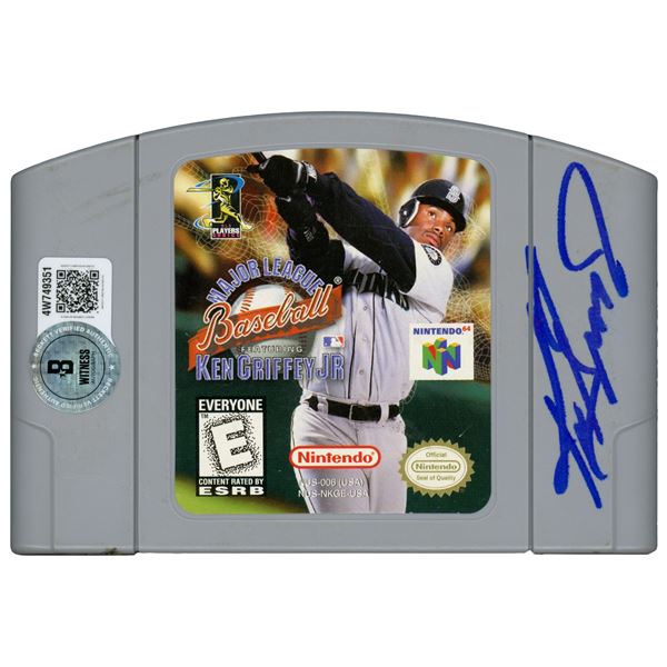 KEN GRIFFEY JR SIGNED MAJOR LEAGUE BASEBALL GAME CARTRIDGE - BECKETT COA