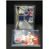 Image 1 : LOT OF 2 MLB PATCH TRADING CARDS - CAVAN BIGGIO & CRAIG BIGGIO