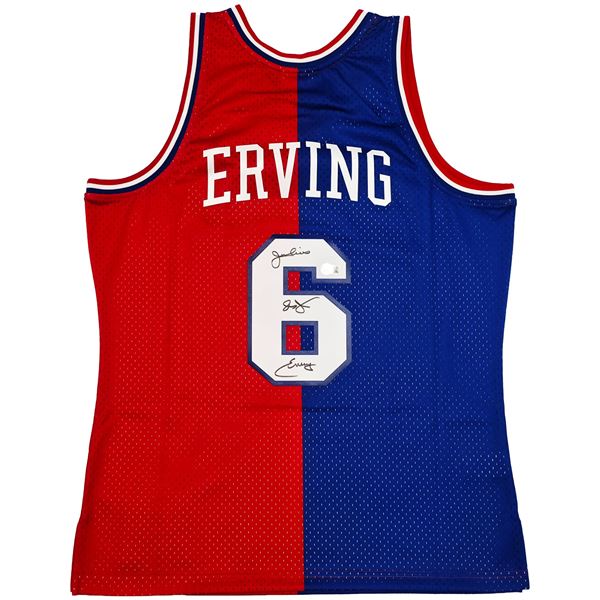 JULIUS ERVING SIGNED PHILAELPHIA 76ERS JERSEY - BECKETT COA