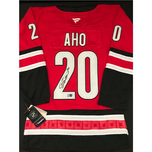 SEBASTIAN AHO SIGNED CAROLINA HURRICANES CUSTOM JERSEY - ELITE SPORTS COA