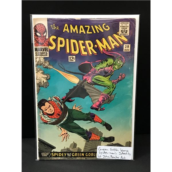 THE AMAZING SPIDERMAN #39 GREEN GOBLIN LEARNS SPIDERMAN'S IDENTITY - MARVEL COMICS