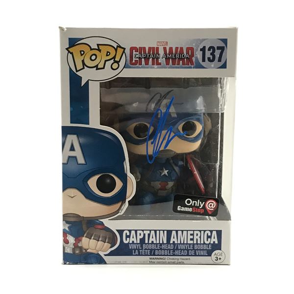 CHRIS EVANS SIGNED CAPTAIN AMERICA FUNKO POP - HOLLYWOOD COA