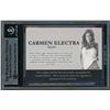 Image 2 : CARMEN ELECTRA SIGNED CUSTOM TRADIND CARD - BECKETT ENCAPSULATED