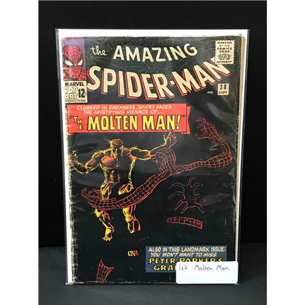 THE AMAZING SPIDERMAN #28 1ST MOLTEN MAN - MARVEL COMICS