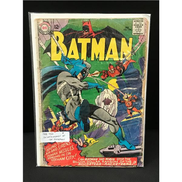 BATMAN #178 (1966) 1ST APP ROCKETEERS - DC COMICS