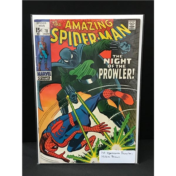 THE AMAZING SPIDERMAN #78 1ST APP PROWLER - MARVEL COMICS