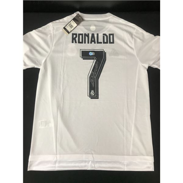 CHRISTIANO RONALDO SIGNED REAL MADRID SOCCER JERSEY - BECKETT COA