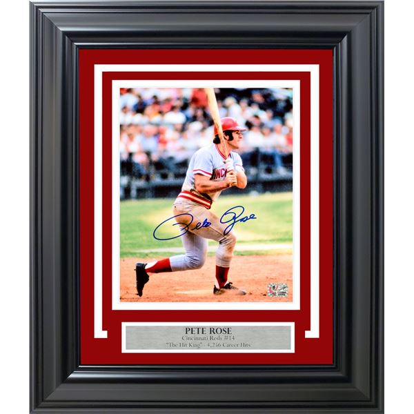 PETE ROSE SIGNED AND FRAMED THE HIT KING 8X10 - FITERMAN SPORTS COA