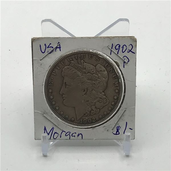MORGAN SILVER DOLLAR - MINTED IN 1902 IN PHILADELPHIA