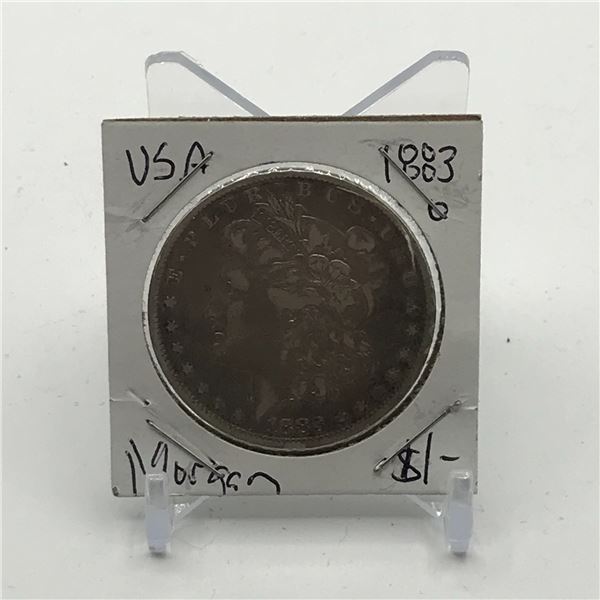 MORGAN SILVER DOLLAR - MINTED IN 1883 IN NEW ORLEANS