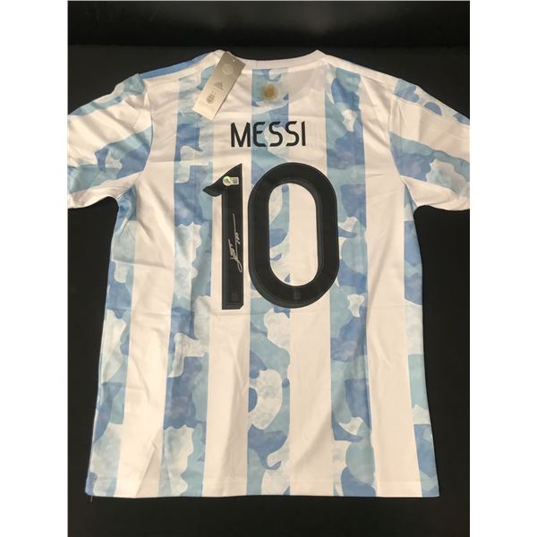 LIONEL MESSI SIGNED ARGENTINA SOCCER JERSEY - BECKETT COA