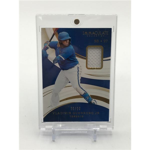 2020 PANINI IMMACULATE COLLECTION BASEBALL VLADIMIR GUERRERO JR GAME WORN PATCH CARD 70/99