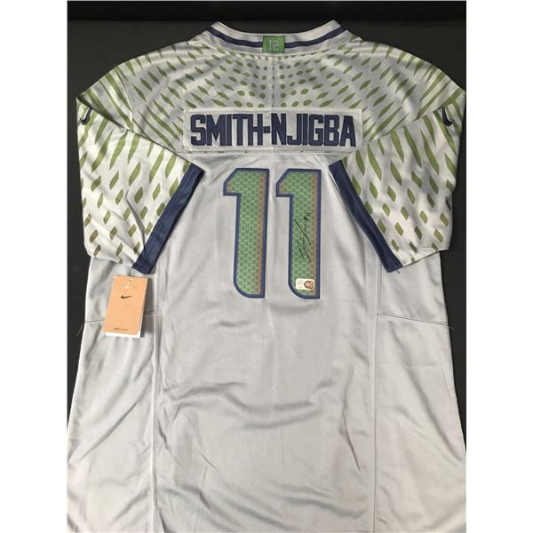 JAXON SMITH NJIBA SIGNED SEATTLE SEAHAWKS CUSTOM JERSEY - ELITE SPORTS COA