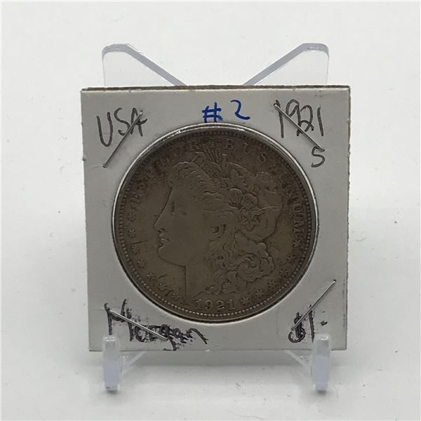 MORGAN SILVER DOLLAR - MINTED IN 1921 IN SAN FRANCISCO