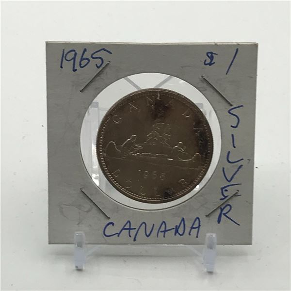 CANADIAN SILVER DOLLAR - MINTED IN 1965