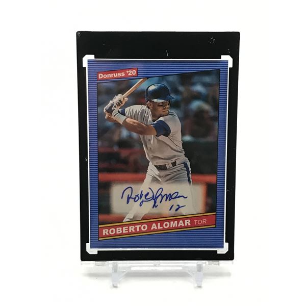 2020 PANINI DONRUSS BASEBALL ROBERTO ALOMAR SIGNED TRADING CARD