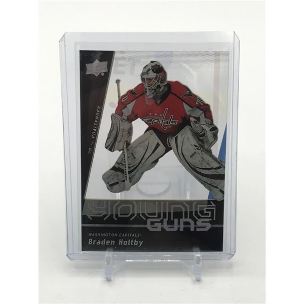 2018 UPPER DECK YOUNG GUNS CLEAR BRADEN HOLTBY TRADING CARD