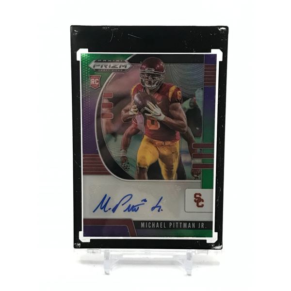 2020 PANINI PRIZM DRAFT PICKS MICHAEL PITTMAN JR SIGNED ROOKIE TRADING CARD 184/199