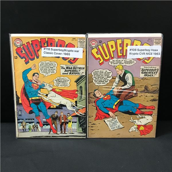 LOT OF 2 SUPERBOY COMICS (1963/5) - DC COMICS