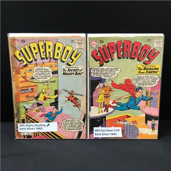 LOT OF 2 SUPERBOY COMICS (1960) - DC COMICS