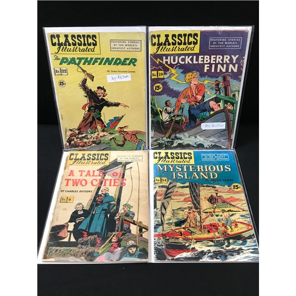 LOT OF 4 CLASSICS ILLUSTRATED COMICS