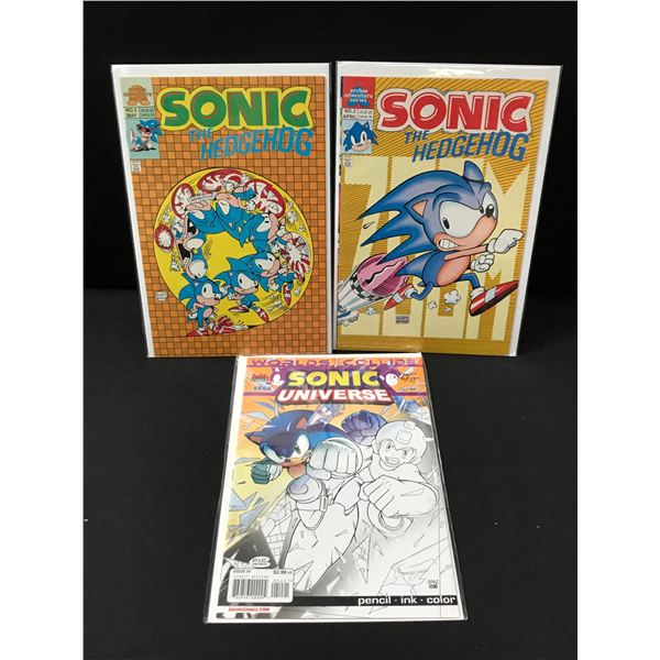 LOT OF 3 SONIC THE HEDGEHOG COMICS - ARCHIE SERIES