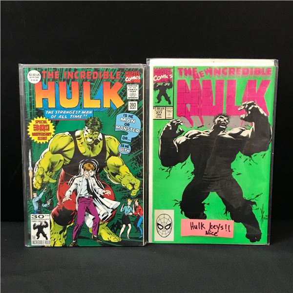 LOT OF 2 INCREDIBLE HULK COMICS - MARVEL COMICS