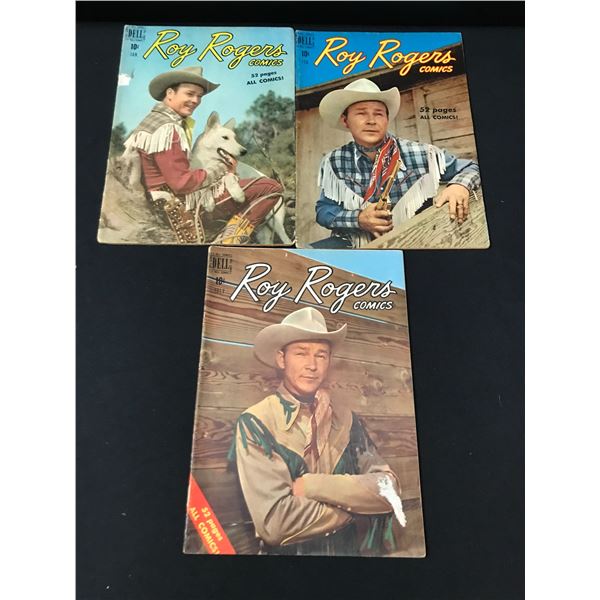 LOT OF 3 ROY ROGERS COMICS - DELL COMICS