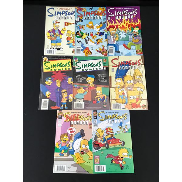 LOT OF 8 SIMPSONS COMICS - BONGO COMICS