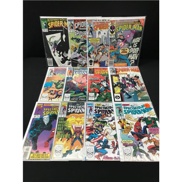 LOT OF 12 PETER PARKER THE SPECTACULAR SPIDERMAN COMICS - MARVEL COMICS