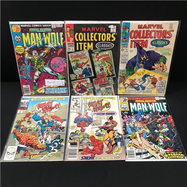 LOT OF 6 MIXED TITLE COMICS - MARVEL COMICS