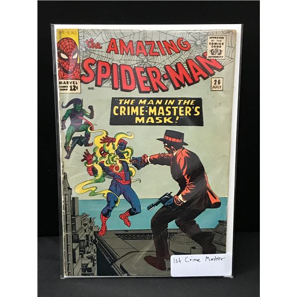 THE AMAZING SPIDERMAN #26 1ST CRIME MASTER - MARVEL COMICS
