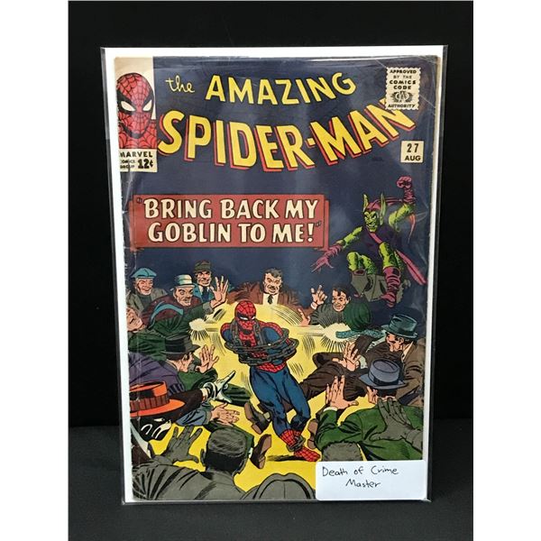 THE AMAZING SPIDERMAN #27 DEATH OF CRIME MASTER - MARVEL COMICS