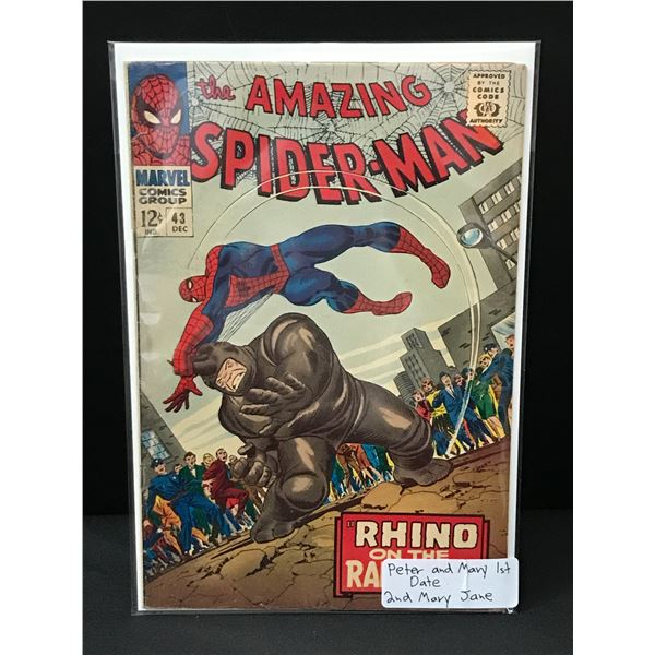 THE AMAZING SPIDERMAN #43 PETER AND MARY 1ST DATE - MARVEL COMICS