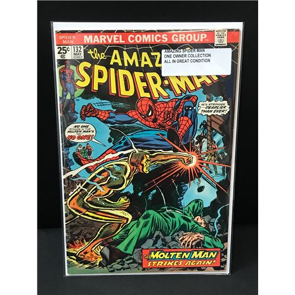 THE AMAZING SPIDERMAN #132 ONE OWNER COLLECTION - MARVEL COMICS