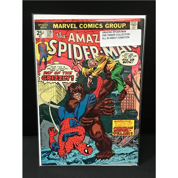 THE AMAZING SPIDERMAN #139 ONE OWNER COLLECTION - MARVEL COMICS