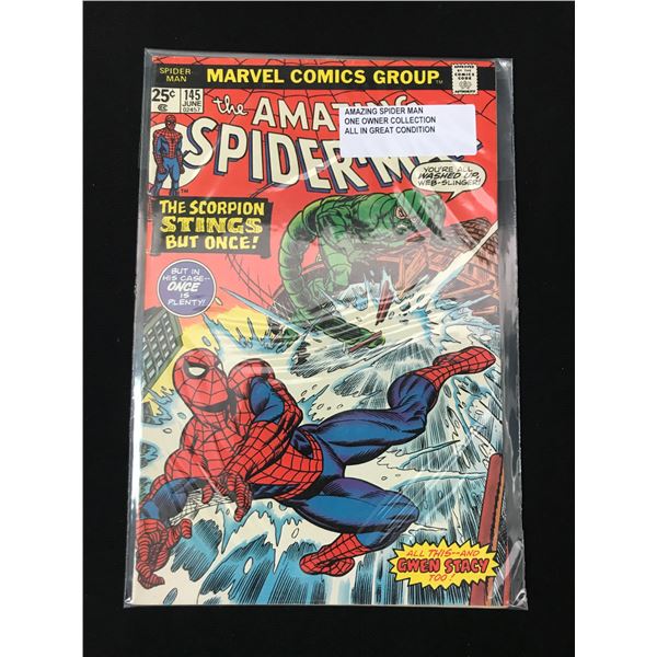 THE AMAZING SPIDERMAN #145 ONE OWNER COLLECTION - MARVEL COMICS