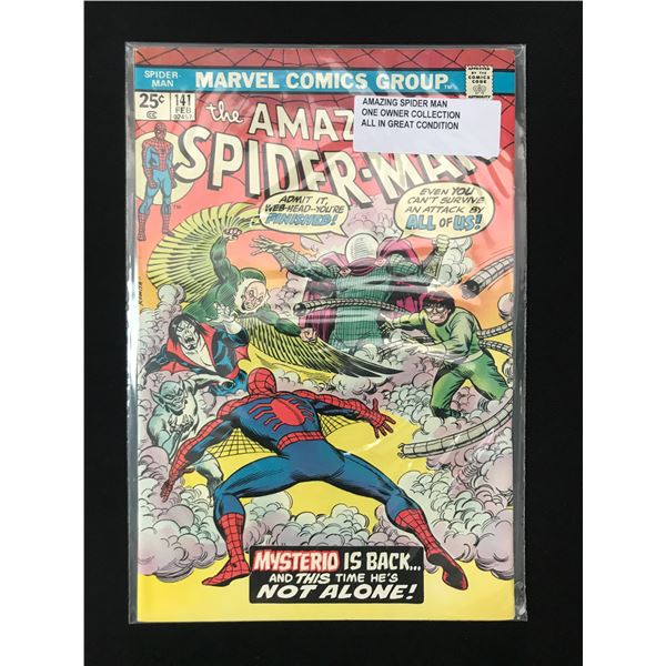 THE AMAZING SPIDERMAN #141 ONE OWNER COLLECTION - MARVEL COMICS