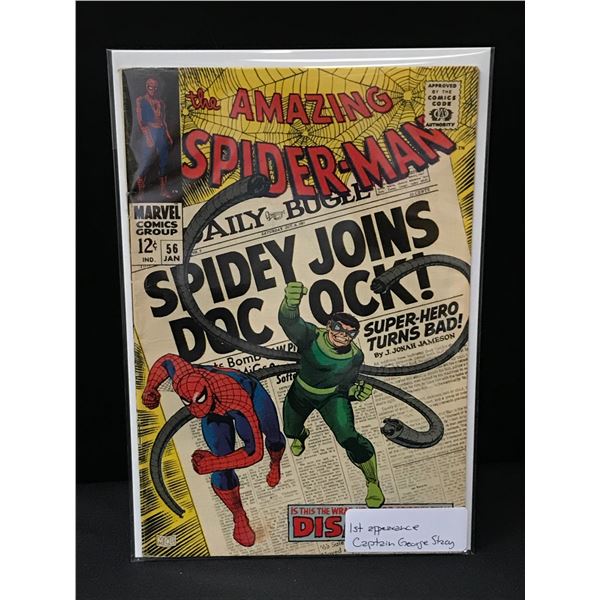 THE AMAZING SPIDERMAN #56 1ST APP CAPTAIN GEORGE STACY - MARVEL COMICS