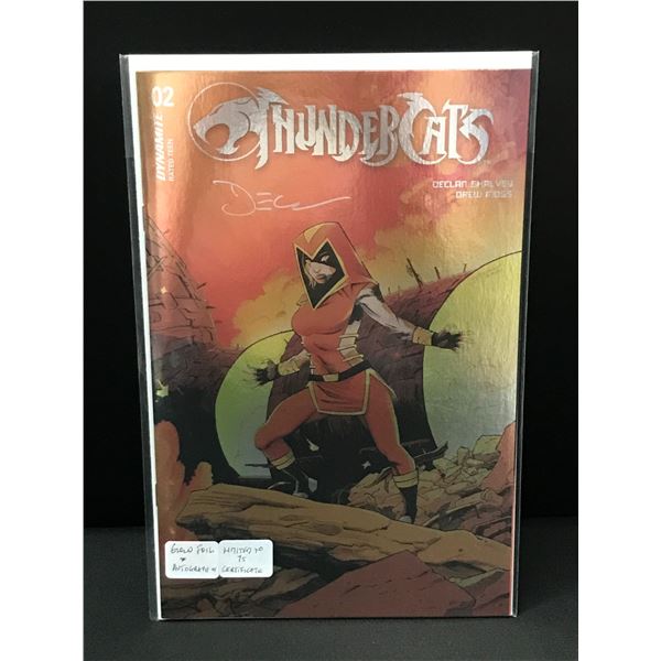THUNDERCATS #2 GOLD FOIL ISSUE SIGNED WITH COA - DYNAMITE COMICS