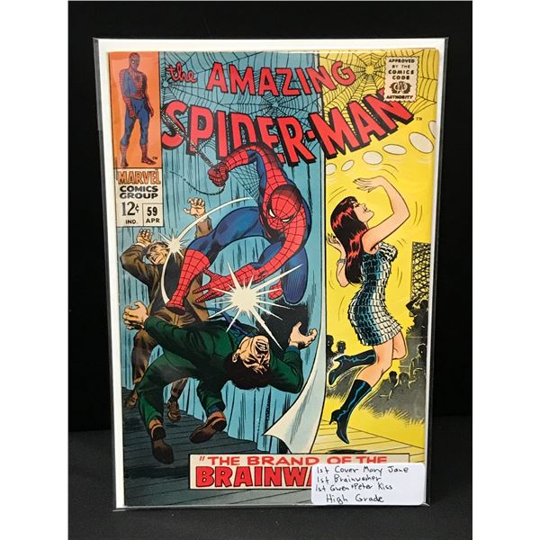 THE AMAZING SPIDERMAN #59 1ST BRAINWASHER - MARVEL COMICS