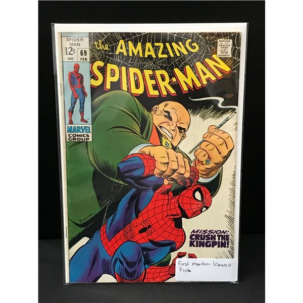 THE AMAZING SPIDERMAN #69 1ST MENTION VANESSA FISK - MARVEL COMICS