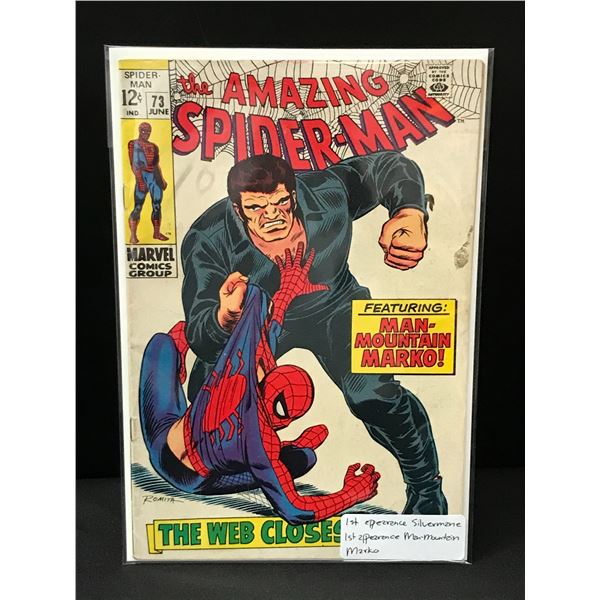 THE AMAZING SPIDERMAN #73 1ST APP SILVERMANE & MAN MOUNTAIN MARKO - MARVEL COMICS
